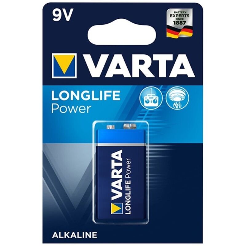 VARTA - LONGLIFE POWER PILA ALCALINA 9V LR61 BLISTER*1-VARTA-Noxtic