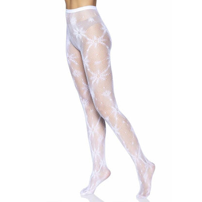 Collant Leg Avenue Snowflake taglia unica – Lingerie elegante per occasioni speciali