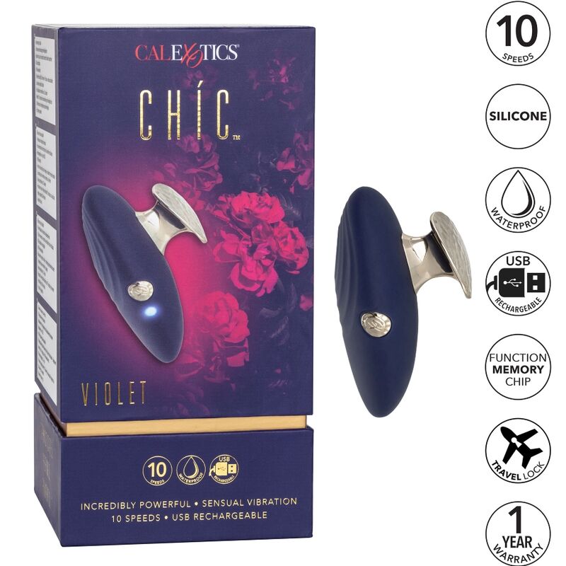 Comprar CALEXOTICS Chic Violet Estimulador – Diseño Ergonómico Con 10 Modos De Vibración-Noxtic