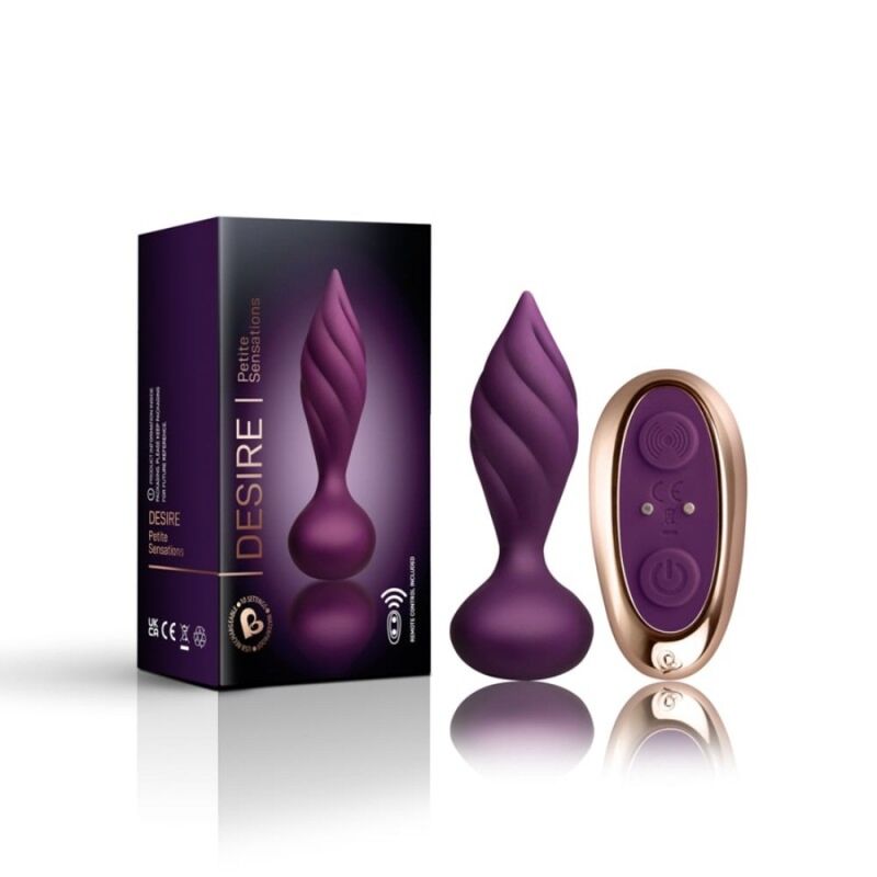 ROCKS-OFF Desire Estimulador Anal Lila – Dilatador Compacto Con Vibraciones Profundas