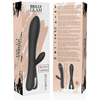 Comprar BRILLY GLAM Erik Vibrador – Diseño Curvado Con Tecnología Inalámbrica Para Experiencia Única-Noxtic