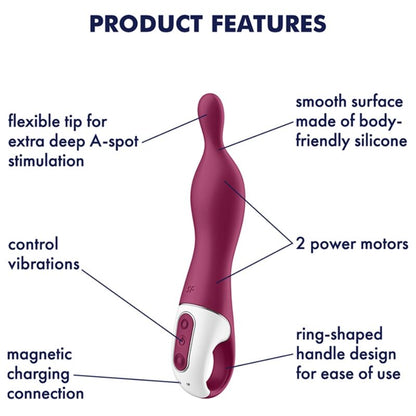 Comprar Satisfyer Amazing 1 Vibrador Punto A Berry – Estimulador Recargable Con Potentes Vibraciones-Noxtic