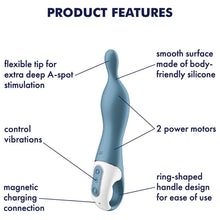 Satisfyer A-Mazing 1 Vibrador Punto A Azul – Diseño Ergonómico Para Estimulación Profunda
