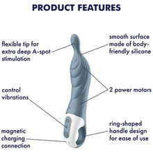 Satisfyer A-Mazing 2 A-Spot Vibrator Grigio – Vibratore ricaricabile impermeabile con design ergonomico