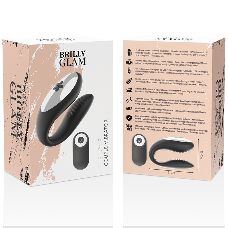 BRILLY GLAM We Love Couples Vibrator – Telecomando con vari schemi di gioco