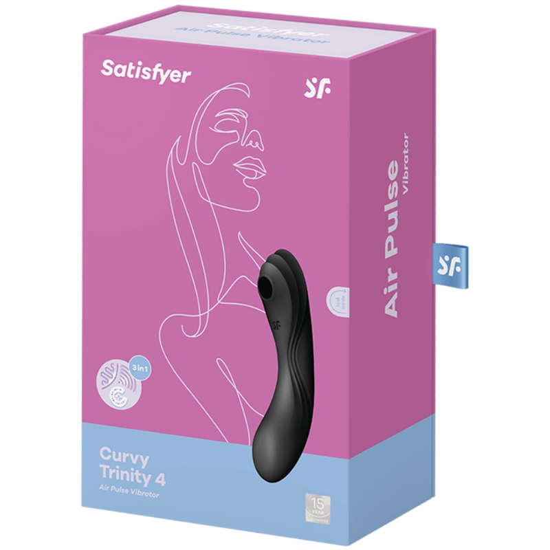 Comprar Satisfyer Curvy Trinity 4 Negro – Estimulador Con Tres Motores Potentes Para Placer Personalizado-Noxtic
