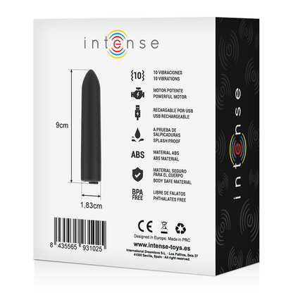 Proiettile vibrante INTENSE – Design compatto con 10 modalità di vibrazione