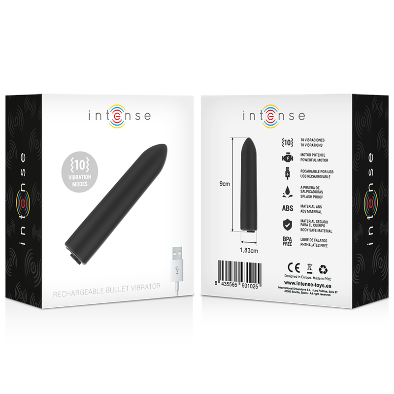 Proiettile vibrante INTENSE – Design compatto con 10 modalità di vibrazione