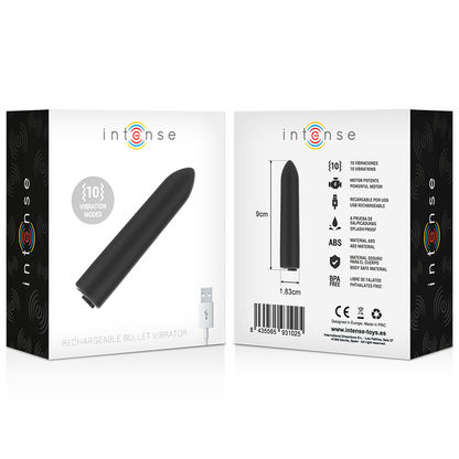 Proiettile vibrante INTENSE – Design compatto con 10 modalità di vibrazione