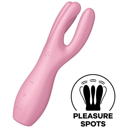 Comprar Satisfyer Threesome 3 Vibrador Rosa – Vibrador Recargable Con Estimulación Ergonómica-Noxtic