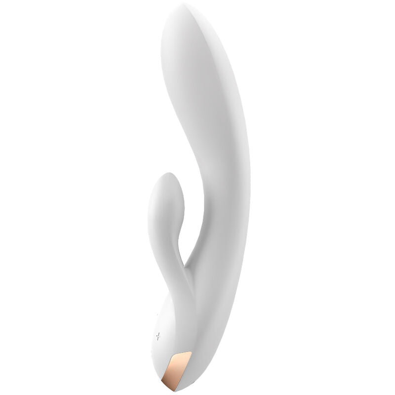 Satisfyer Double Flex Vibrator App Bianco – Giocattolo ergonomico con telecomando