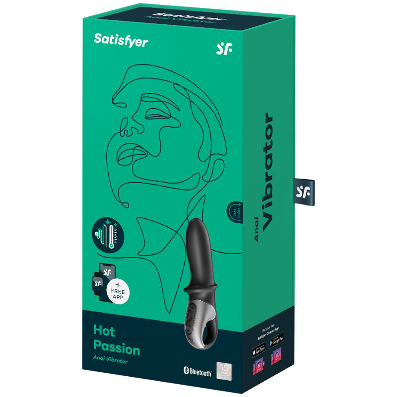 Vibratore anale Satisfyer Hot Passion Nero – Vibratore ricaricabile con funzione di riscaldamento per un'esperienza sensoriale