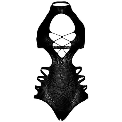 LEG AVENUE - LACE BODYSUIT ONE SIZE - BLACK