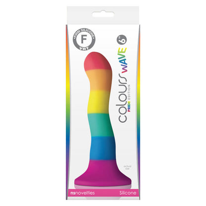 PRIDE Dildo Wave Bandera LGBT 17 Cm – Silicona Médica Para Placer Seguro y Confiado