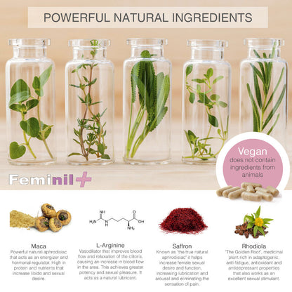 500 Cosmetics Feminil Plus Aumenta la Libido Femminile – Integratore Alimentare per Risvegliare le Sensazioni