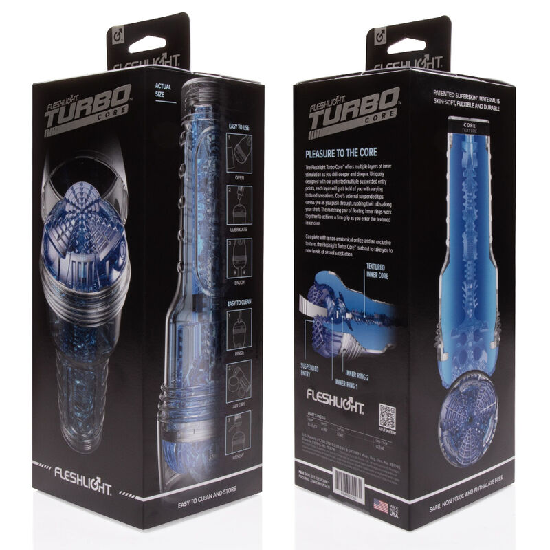 FLESHLIGHT Turbo Core Blue Ice – Juguete Erótico Innovador Con Diseño Único