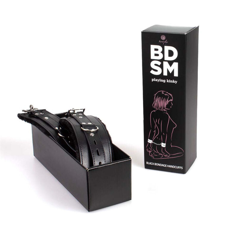 Manette nere SECRETPLAY – Accessorio elegante con imbottitura per il massimo comfort durante le tue avventure