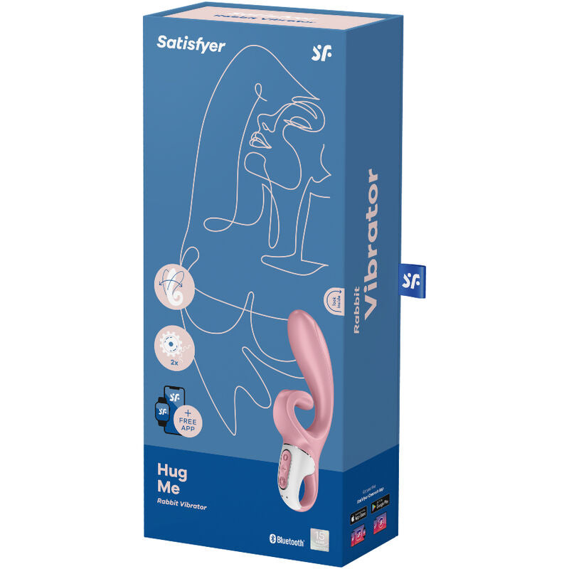 Satisfyer Hug Me Vibrador Rabbit App Azul – Vibrador Recargable Con Control Desde Tu Móvil