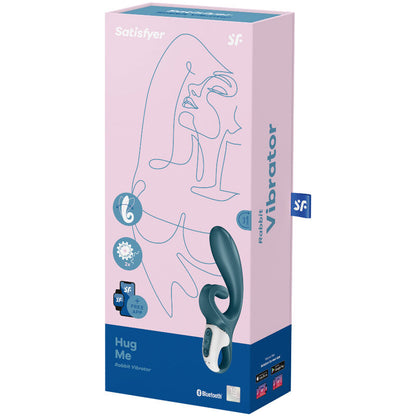 Satisfyer Hug Me Vibrador Rabbit App Azul – Vibrador Recargable Con Control Desde Tu Móvil
