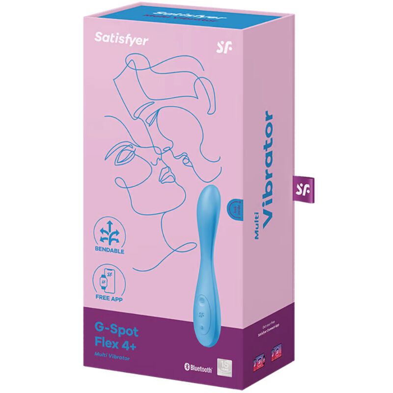 Satisfyer G-Spot Flex 4 Plus Azul – Vibrador Recargable Con Conexión App Para Experiencia Sensorial