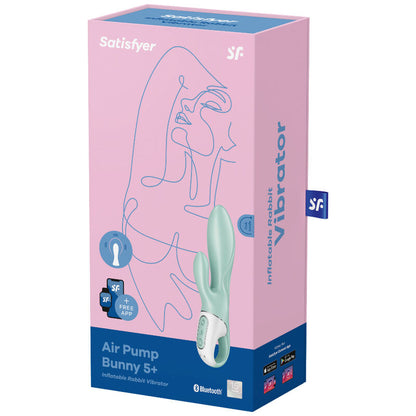 Comprar Satisfyer Air Pump Bunny 5 Verde – Vibrador Inflable Con Diseño Ergonómico Y Control App-Noxtic
