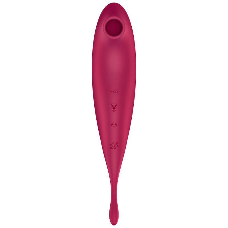 SATISFYER - TWIRLING PRO+ STIMULATOR AND VIBRATOR APP GREEN
