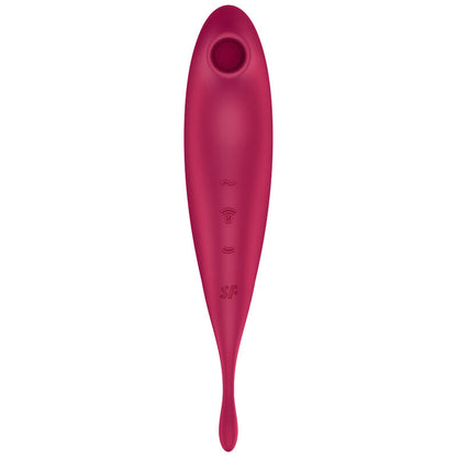 SATISFYER - TWIRLING PRO+ STIMULATOR AND VIBRATOR APP GREEN