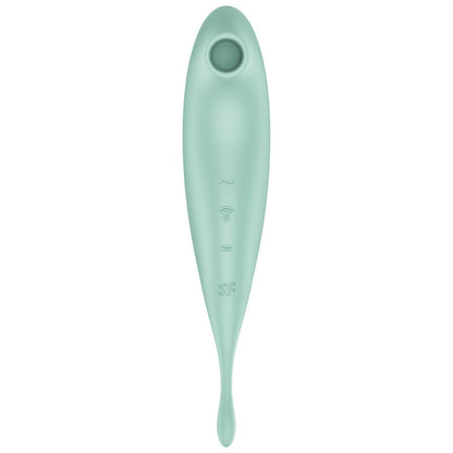 SATISFYER - TWIRLING PRO+ STIMULATOR AND VIBRATOR APP GREEN