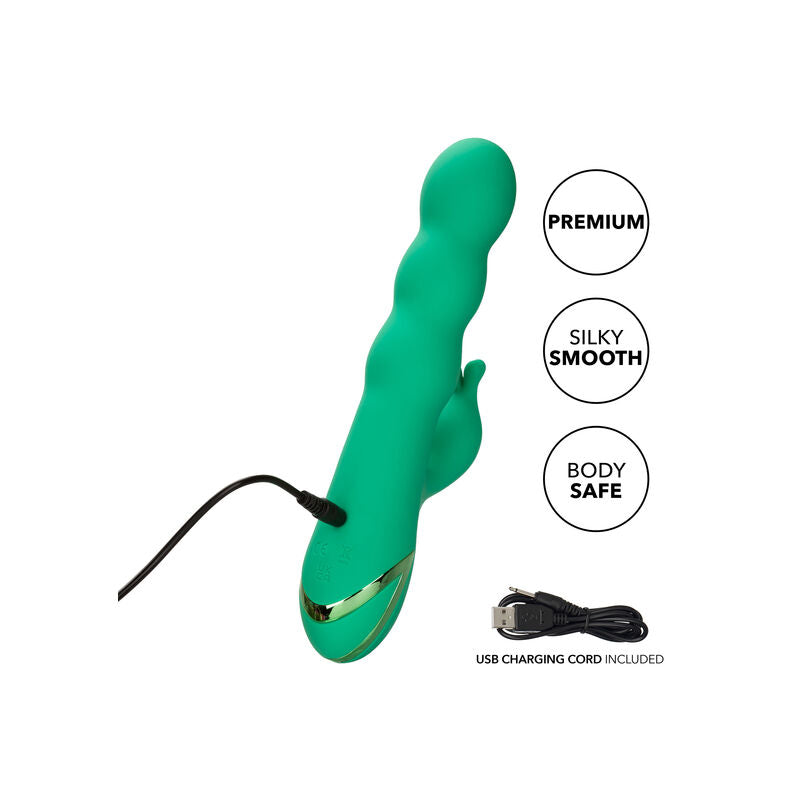 CALEXOTICS Sonoma Satisfier Green – Vibratore ricaricabile dal design elegante per il piacere sensoriale