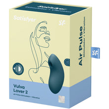 SATISFYER VULVA LOVER 2 STIMULATOR AND VIBRATOR - BLUE
