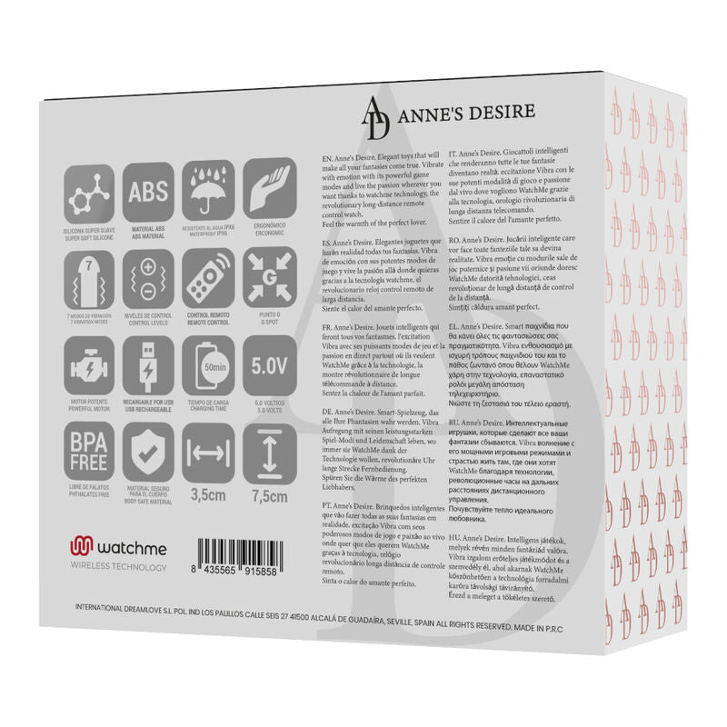 ANNE'S DESIRE Huevo Control Remoto Negro – Innovadora Tecnología Con Conexión App