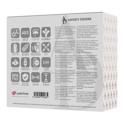 ANNE'S DESIRE Tecnologia Dual Pleasure Watchme Black Gold – Giocattolo erotico dal design sofisticato e tecnologia avanzata