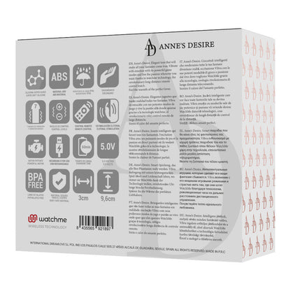 ANNE'S DESIRE Panty Pleasure Tecnología WatchMe Negro Y Dorado – Diseño Ergonómico Con Control Avanzado Para Placer Personalizado