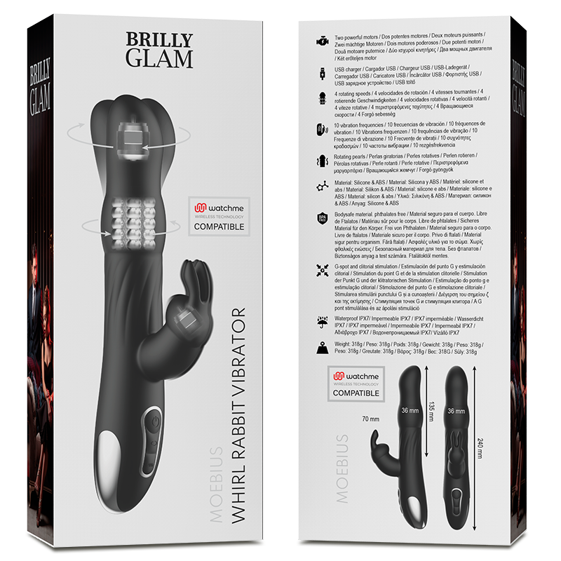 Vibratore Rabbit Moebius BRILLY GLAM – Giocattolo wireless per un piacere personalizzato