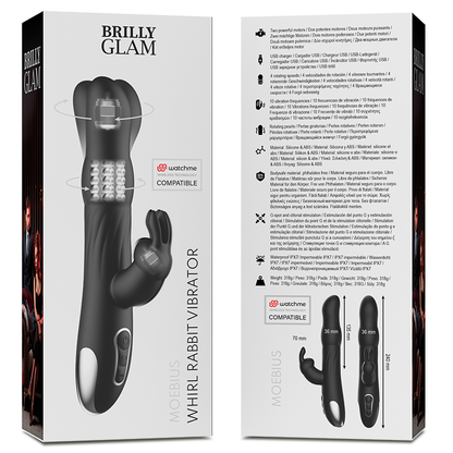 Vibratore Rabbit Moebius BRILLY GLAM – Giocattolo wireless per un piacere personalizzato