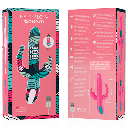 HAPPY LOKY Donald Triple Estimulación – Juguete Ergonómico Con Tecnología Inalámbrica Para Placer Personal