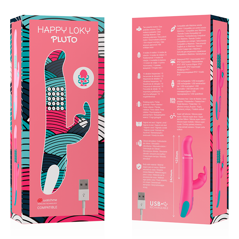 Vibratore Rabbit HAPPY LOKY Pluto – Design elegante con tecnologia wireless compatibile