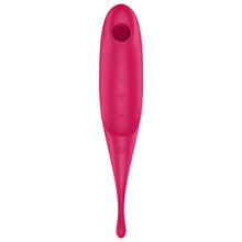 SATISFYER TWIRLING PRO STIMULATOR AND VIBRATOR - RED