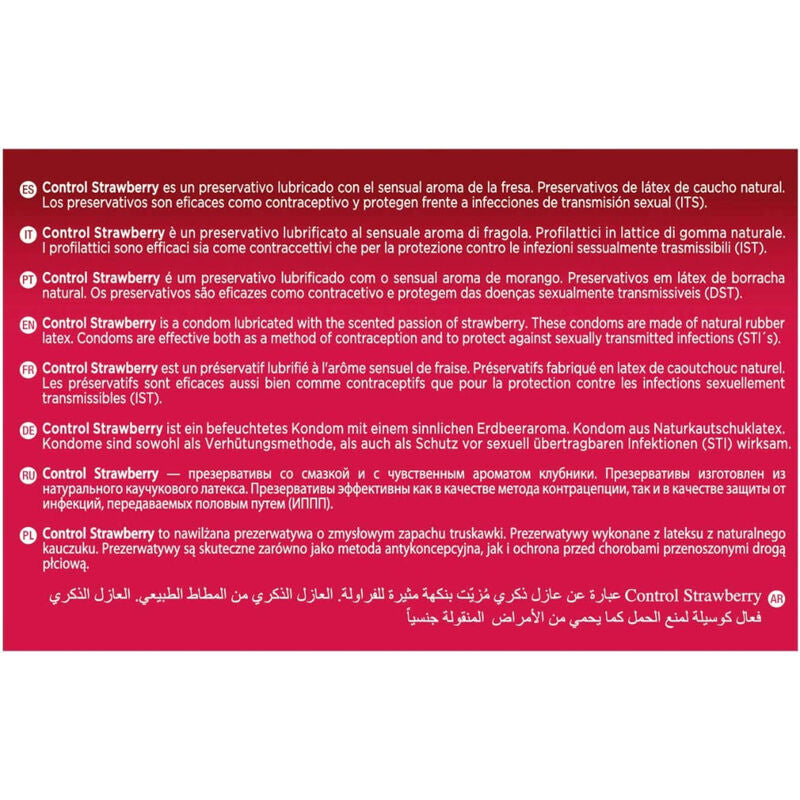 CONTROL Adapta Fresa Preservativos 144 Unidades – Aroma A Fresa Para Una Experiencia Divertida Y Sensacional