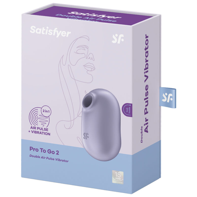 SATISFYER - PRO TO GO 2 DOUBLE STIMULATOR AND VIBRATOR VIOLET