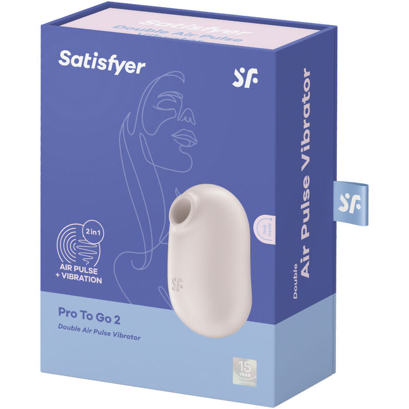SATISFYER - PRO TO GO 2 DOUBLE STIMULATOR AND VIBRATOR VIOLET