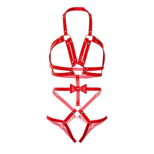 LEG AVENUE - IMBRACATURA KINK TEDDY CON BORCHIE TAGLIA S - ROSSA