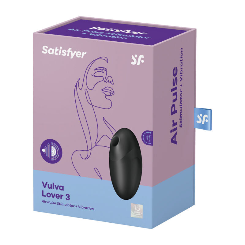 Satisfyer Vulva Lover 3 Nero – Stimolatore dal design ergonomico per il piacere personale