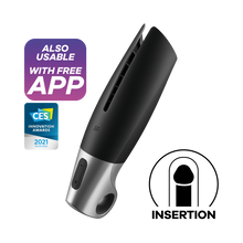Comprar SATISFYER Power Masturbator Negro Y Plata – Estimulador Con Diseño Ergonómico Para Placer Intenso-Noxtic