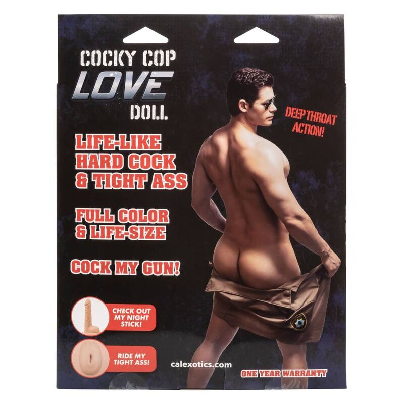 CALEXOTICS Cocky Cop Love Doll – Juguete Erótico Masculino Para Autoexploración Divertida