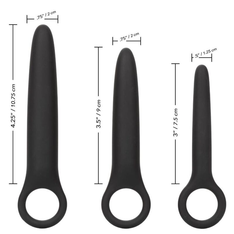 CALEXOTICS Dilator Trio – Dilatadores De Silicona Médica Para Estimulación Sensorial Segura