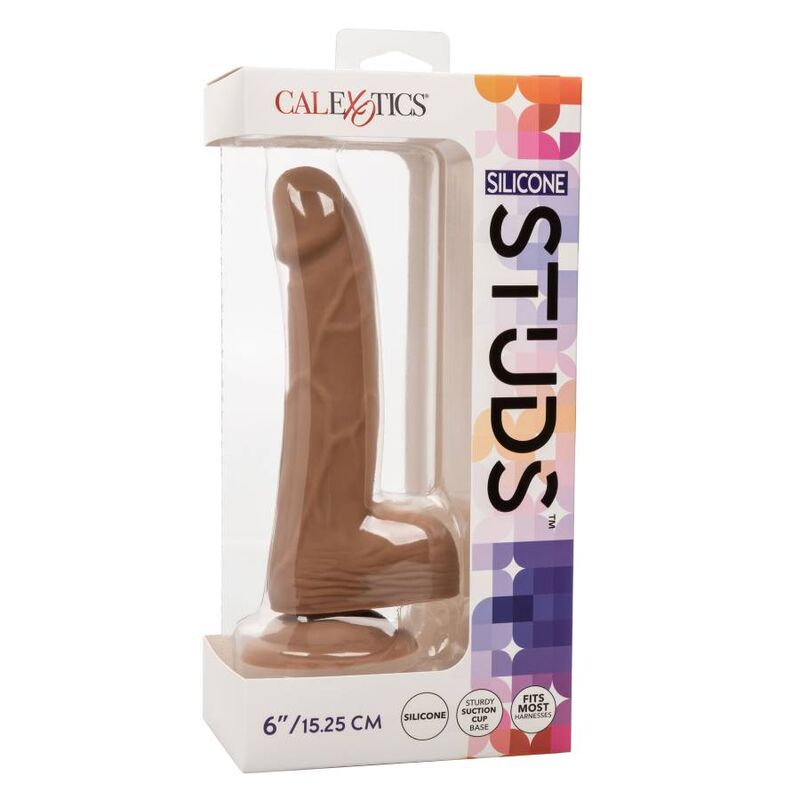 Comprar CALEXOTICS Silicone Studs 15.24 cm Marrón – Diseño Ergonómico En Silicona Hipoalergénica-Noxtic