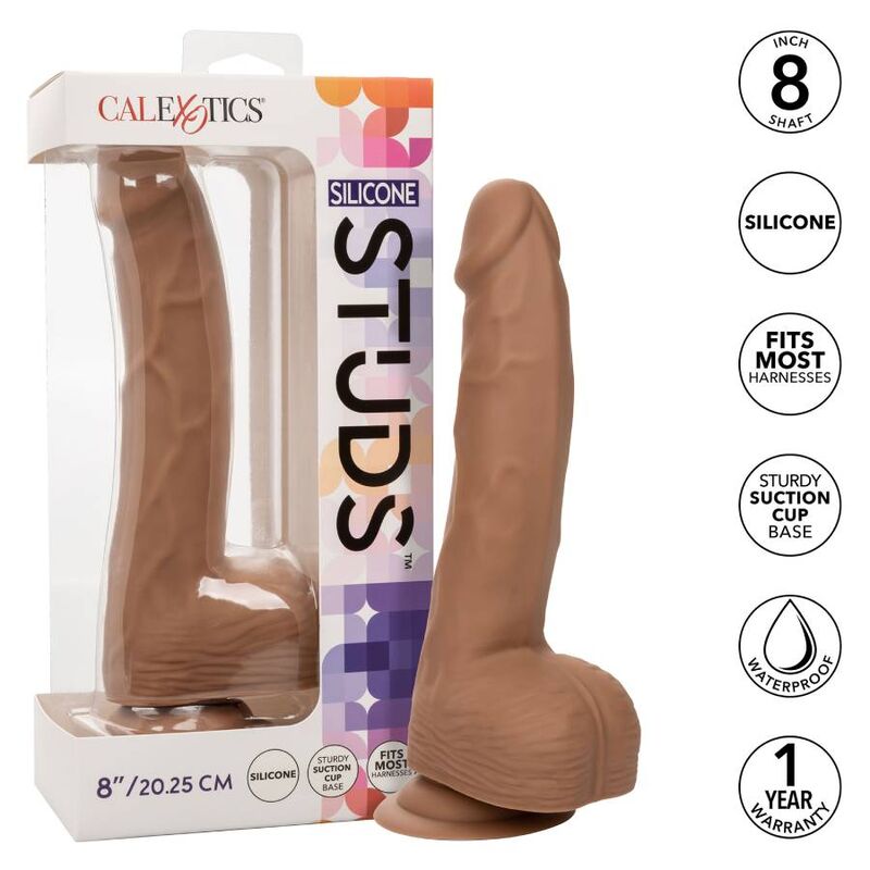 Comprar CALEXOTICS Silicone Studs 20.32 Cm Marrón – Juguete Erótico Con Diseño Para Exploración Sensual-Noxtic