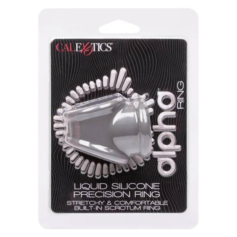 CALEXOTICS Alpha Precision Ring Grey – Anello erotico a doppio design per un piacere sensibile