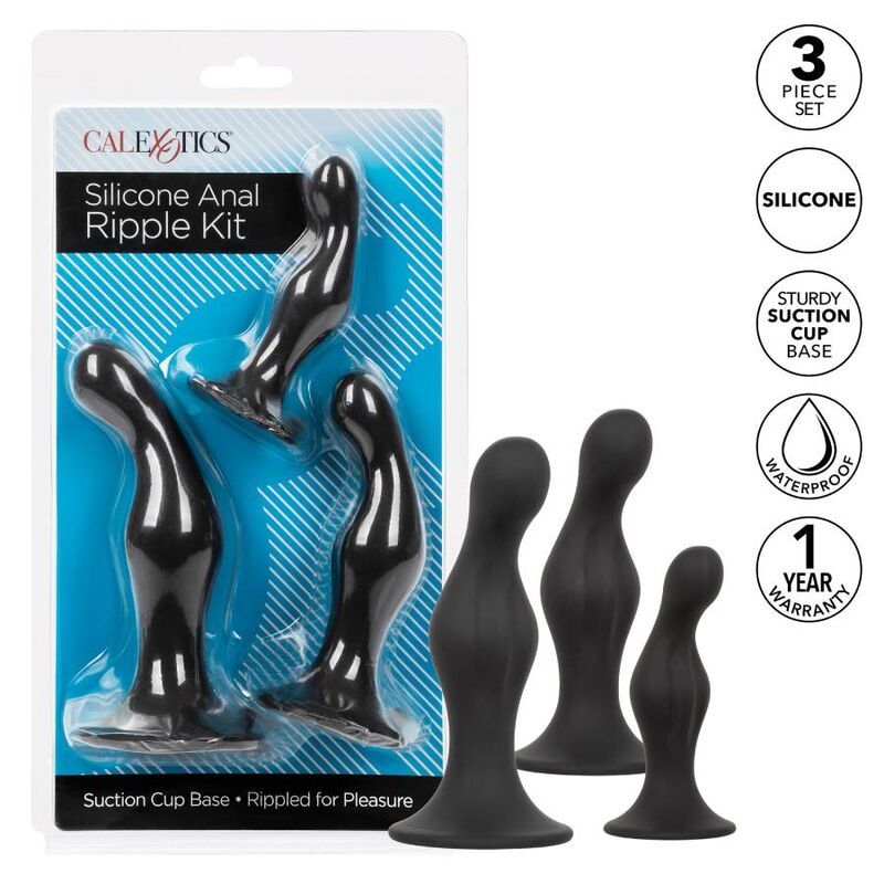 CALEXOTICS Anal Ripple Kit – Kit De Juguetes Con Diseño Graduado Para Autoexploración Placentera